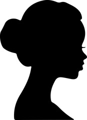 Woman Hairstyle Silhouette Vector, Female Hair Silhouette Design, Woman Haircut Vector Art, Stylish Woman Hair Outline, Beauty Hair Silhouette Art, Woman Hair Profile Vector, Elegant Hair Silhouette D
