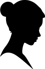 Woman Hairstyle Silhouette Vector, Female Hair Silhouette Design, Woman Haircut Vector Art, Stylish Woman Hair Outline, Beauty Hair Silhouette Art, Woman Hair Profile Vector, Elegant Hair Silhouette D