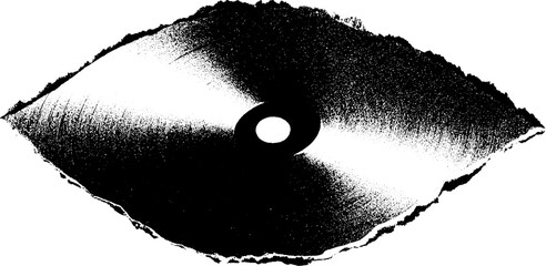 Abstract shattered vinyl record in high contrast black and white design