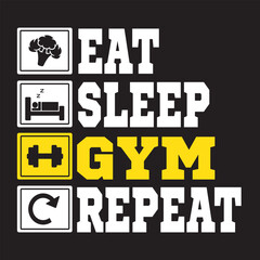 art design eat, sleep, gym, repeat good for poster, t shirt, and sticker design	