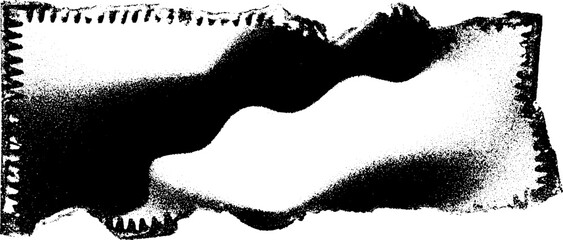 High contrast abstract zipper slider design in black and white