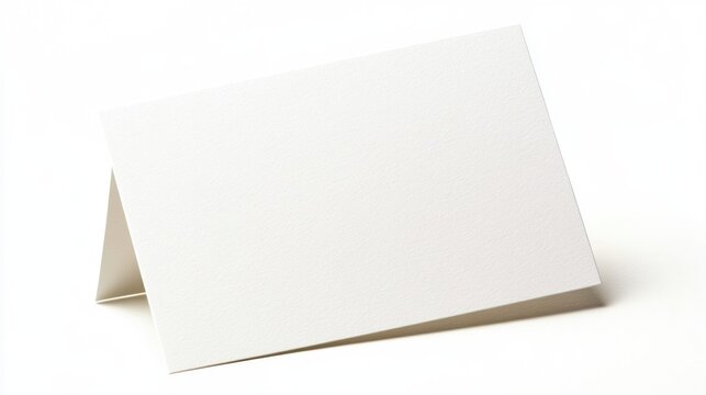 Blank White Tent Card Mockup