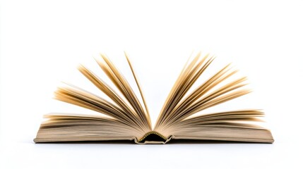 Fototapeta premium Open Book on White Background
