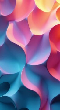 vibrant abstract background wavy shapes shades blue pink yellow orange colors blend together create mesmerizing ef