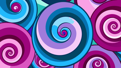 Dream Pattern Swirls – Abstract Layered Loop Vector of Artificial Subconscious.