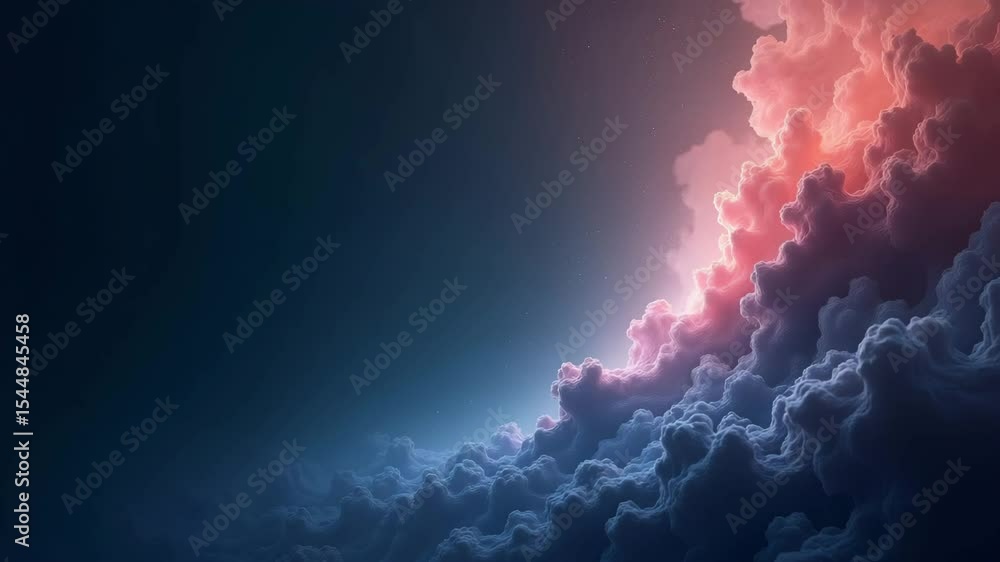 Poster develop a minimalist wallpaper design characterized by abundant empty space and subtle digital gradi