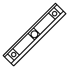 Spirit Level Minimalist Line Art Vector