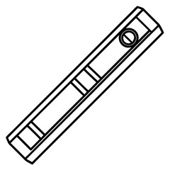 Spirit Level Minimalist Line Art Vector