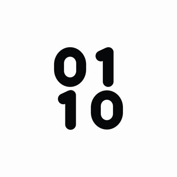 binary code icon sign vector