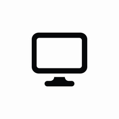 desktop screen icon sign vector