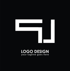 QJ QJ Logo Design, Creative Minimal Letter QJ QJ Monogram
