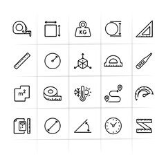 Mesure iconet set  black and white