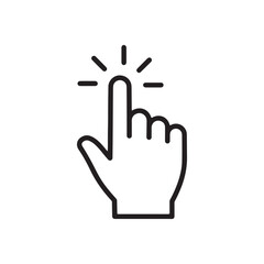 Obraz premium Clicking Hand Icon Design Symbolic of Pointing, Selecting, or Activating a Digital Interface Element Symbolizing Digital Engagement