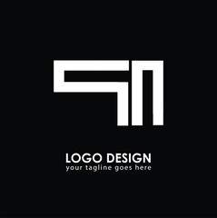QN QN Logo Design, Creative Minimal Letter QN QN Monogram