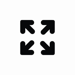 expand screen icon sign vector