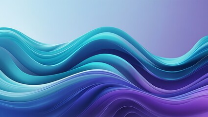 Fototapeta premium Abstract gradient waves flowing smoothly with shades of blue and purple colors