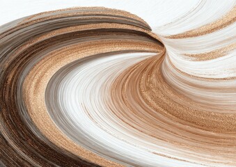 Abstract swirl of creamy beige, gold, and gray hues