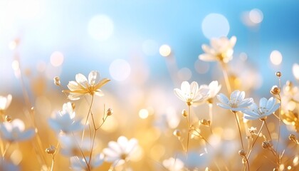 Łąka złote kwiaty tapeta