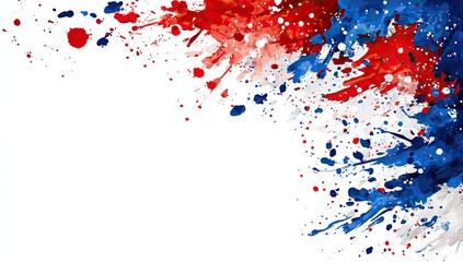 Abstract patriotic splatters