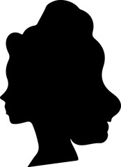 Woman Hairstyle Silhouette Vector, Female Hair Silhouette Design, Woman Haircut Vector Art, Stylish Woman Hair Outline, Beauty Hair Silhouette Art, Woman Hair Profile Vector, Elegant Hair Silhouette D