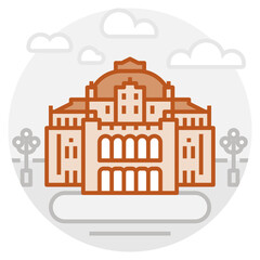 State Opera – Vienna, Austria (filled outline icon)
