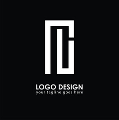 NU NU Logo Design, Creative Minimal Letter NU NU Monogram