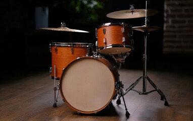 Obraz premium music production with creativity genres. Adaptive drum kits generating live, jazz-inspired swing patterns