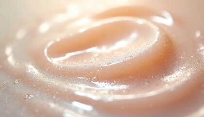 Obraz premium Microscopic details of collagen mask texture. Moisturizing cosmetic face mask skincare product. Skin firming, elasticity care, beauty, health. Close-up shot, water drops, shiny surface. Skincare
