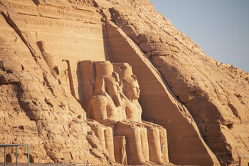 Ancient Egyptian temple of Abu Simbel in Aswan, Egypt
