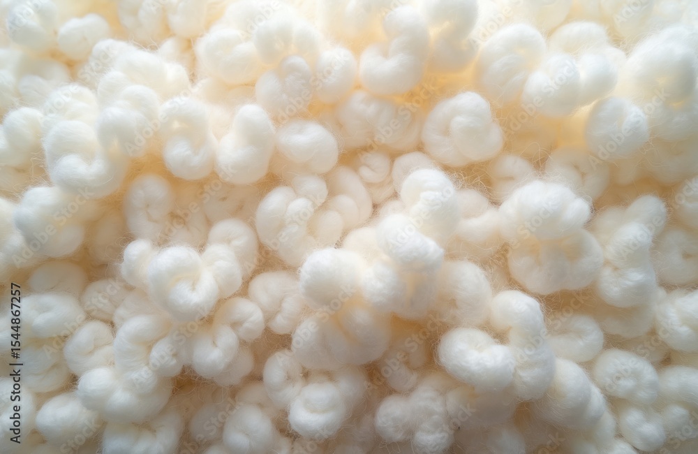 Poster white curly wool seamless background texture. soft fluffy material with short factory material. clea