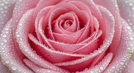 Pink Rose with Water Droplets