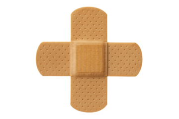 Medical Band-Aids in X Shape