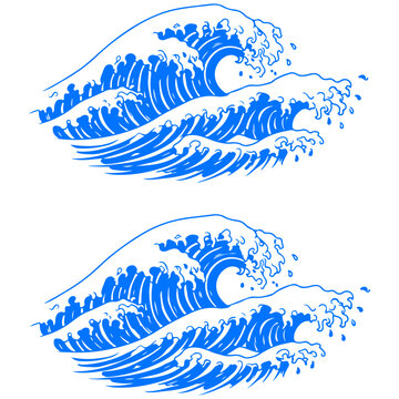 Abstract vector illustration features a euphonic and harmonious arrangement of modern waves