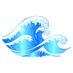 The beautiful, slow drift of ink in water captured as an elegant, abstract wave illustration