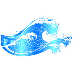 A flowing seascape abstractions depicted in contemporary style using aesthetic, modern, and bold graphic formation