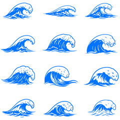 Vibrant marine lines captured in abstract vector style using glorious, decorative, and bold visual treatment