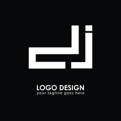 DJ DJ Logo Design, Creative Minimal Letter DJ DJ Monogram