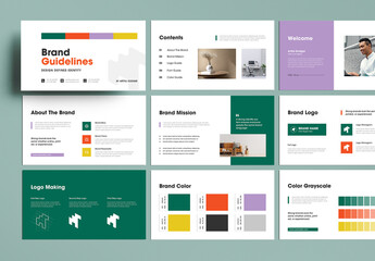 Modern And Clean Retro Brand Guideline Presentation Template