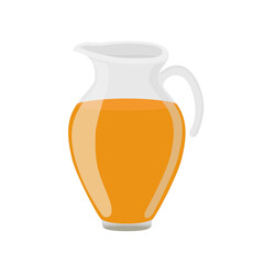 Colorful cartoon jug vector illustration with unique handle design white background PNG 