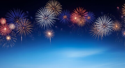 Spectacular Fireworks Display Night Sky Celebration