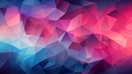 Fototapeta premium Abstract Geometric Background Blue, Purple, and Pink Low Poly Triangle Design Texture
