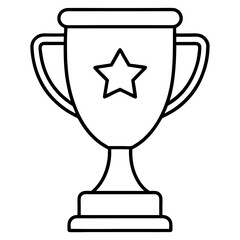 **Gold Trophy Cup Isolated – Realistic 3D Illustration Symbolizing Victory, Success, and Achievement Award
