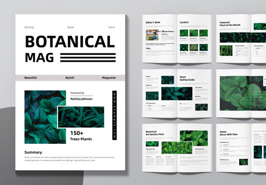 Botanical Magazine Design Layout
