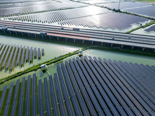 Photovoltaic panels and highway