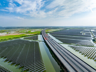 Photovoltaic panels and highway