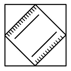 Geometric Ruler Line Art Illustration