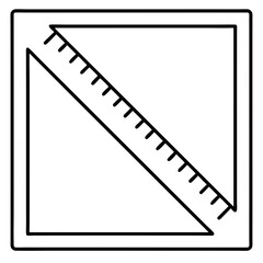 Geometric Ruler Line Art Illustration