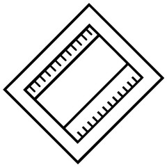 Fototapeta premium Geometric Ruler Line Art Illustration