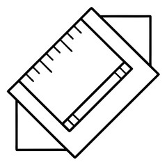 Geometric Ruler Line Art Illustration