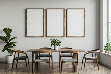High Definition Visual of Dining Room with Picture Gallery